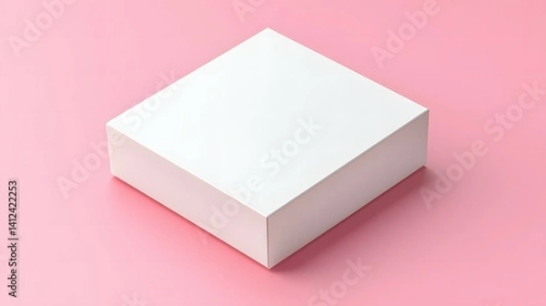Fototapeta White Blank Box Mockup on Simple Background