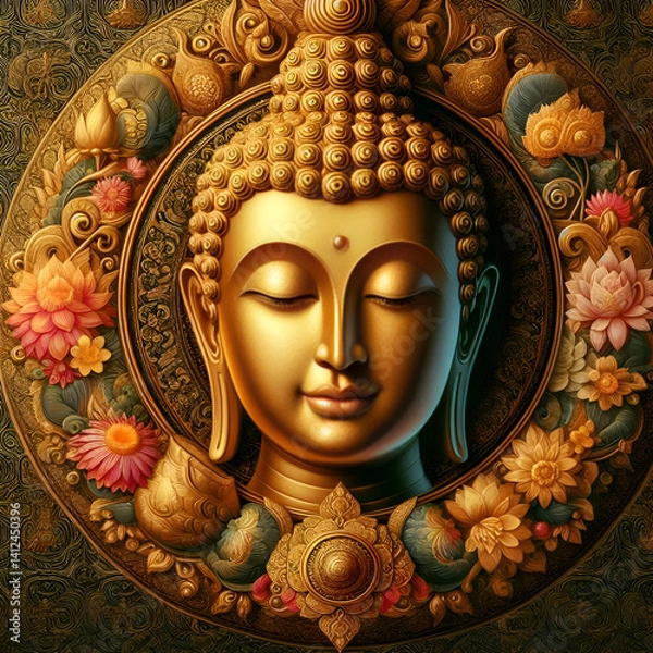 Obraz happy buddha purnima religious background for meditation