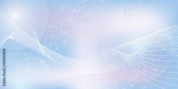 Obraz Molecular abstract structure background. Scientific vector illustration with molecule DNA. Medical, science and technology concept for banner template or header. vector illustration