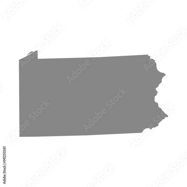 Obraz map of the U.S. state of Pennsylvania 