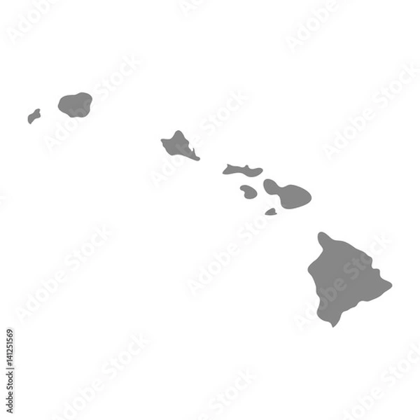 Obraz map of the U.S. state of Hawaii 