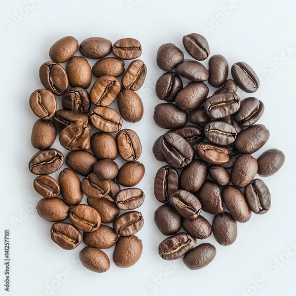 Fototapeta Photo of Liberica coffee beans in natural light setting with photo of Liberica coffee beans in rustic background showing authentic photo of Liberica coffee beans textures, Liberica beans

coffee textu