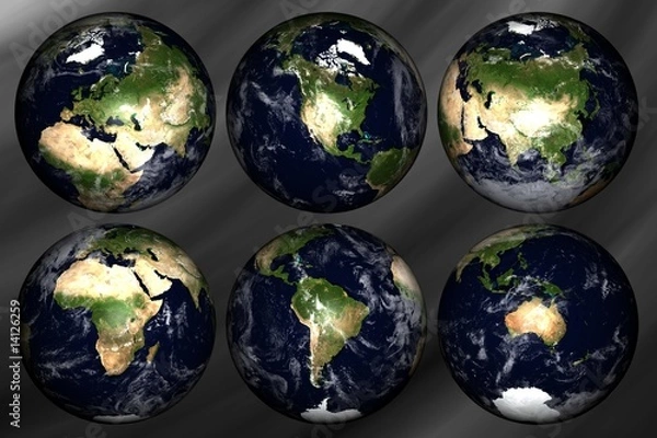 Fototapeta Kontinente