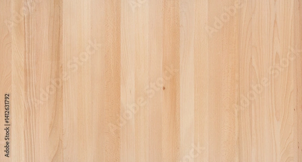 Fototapeta Seamless light wood plank texture with fine grain and soft natural color. Wooden surface background for interior, flooring, furniture, banner, wallpaper, and print design projects.