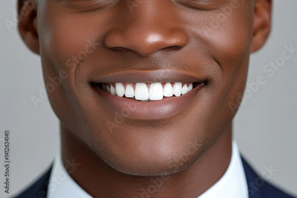 Fototapeta Business man on white background, smiling man in suit portrait close up