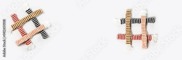 Obraz Autumn scarves grille. Spring clothing.