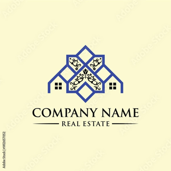 Obraz persian ornament Home concept logo design vector template