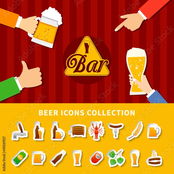 Fototapeta Beer Icons Set