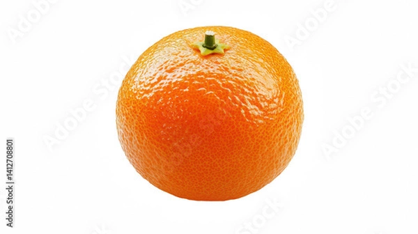 Fototapeta a single orange against a on a transparent background, PNG image, PNG file, Generative art.