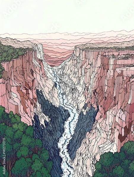 Fototapeta tectonic fault