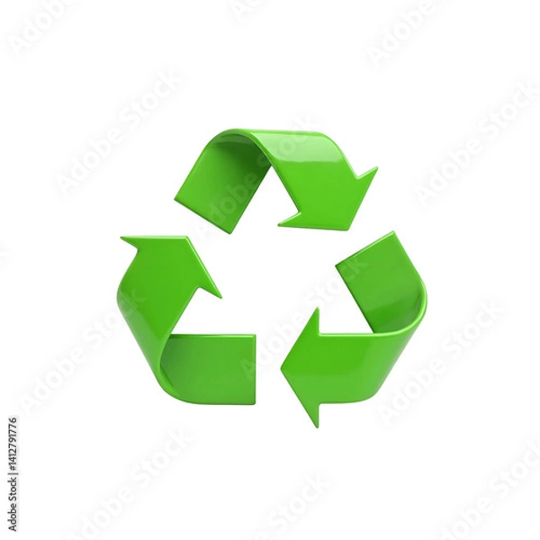 Fototapeta A recycling symbol vector icons isolated on white background 