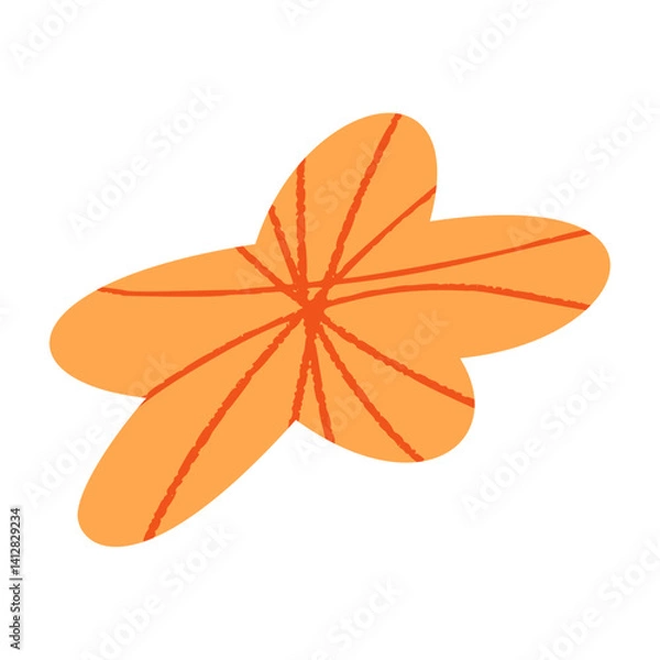 Fototapeta Abstract paper cutout shapes, organic geometric elements, colorful collage pattern with stars, modern kid friendly design. Flat vector illustration isolated on white background.