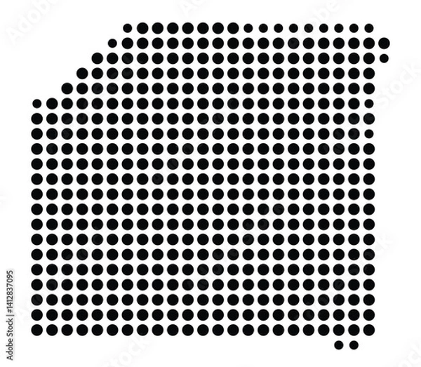Fototapeta Symbol Map of Apple Valley (United States) showing the city with a pattern of just a few black dots