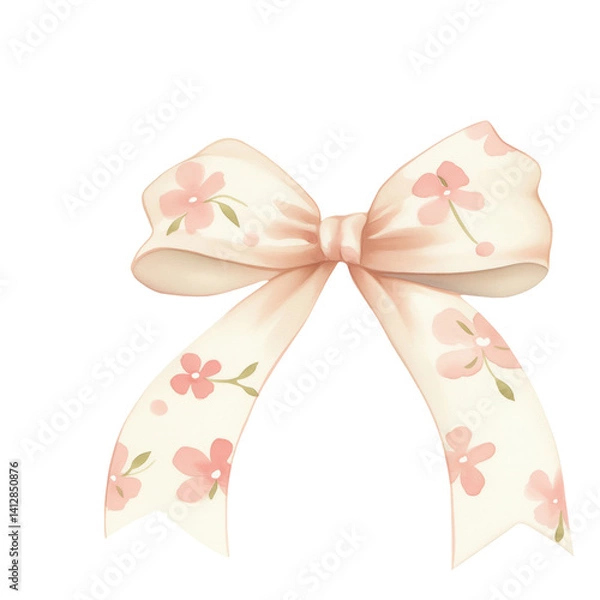 Fototapeta A colored bow on a transparent background