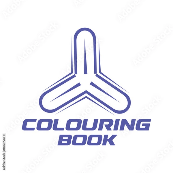 Fototapeta Colouring book logo design 