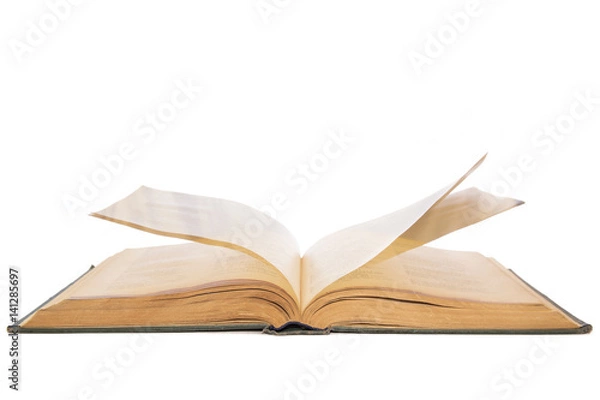 Fototapeta open old book new