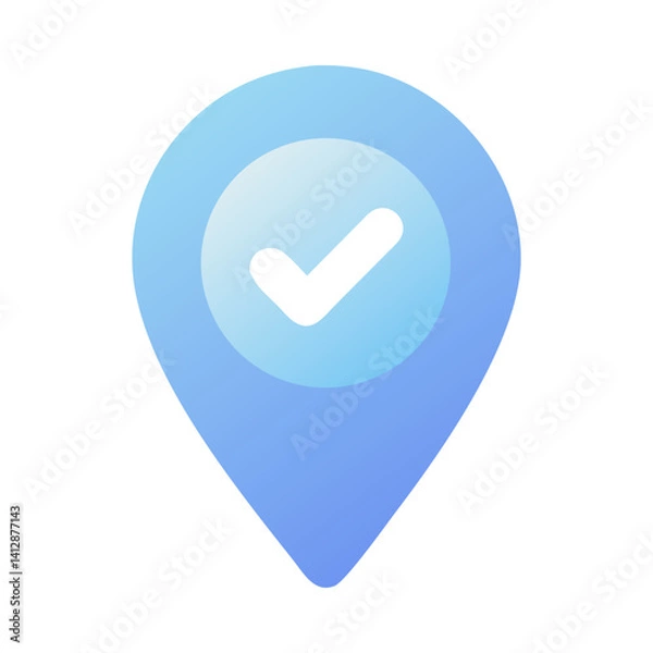 Obraz 3d location pin icon isolated on transparent background