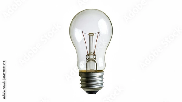 Fototapeta a light bulb on a transparent background, PNG image, PNG file, Generative art.