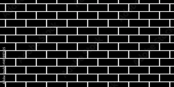 Fototapeta Black brick wall background. Black stone brick wall seamless background. Seamless Texture Pattern of a Brick Wall. Black bricks wall 3d illustration. Brick wall Texture. wall stone texture background.