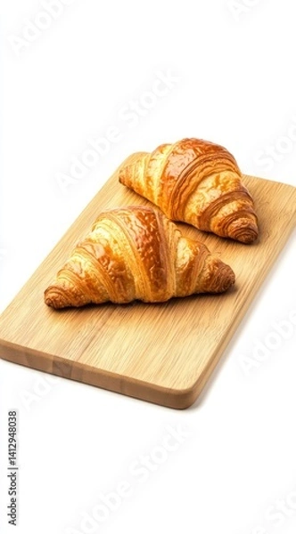 Fototapeta Fresh croissant on a white background. Isolated