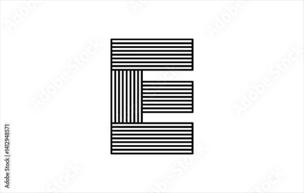 Fototapeta Elegant Letter E logo Vector Template Initial Letter E Logo Design. Creative And Modern E logo