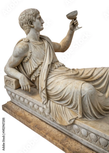 Obraz Reclining Roman Figure Sculpture A Masterpiece of Classical Art