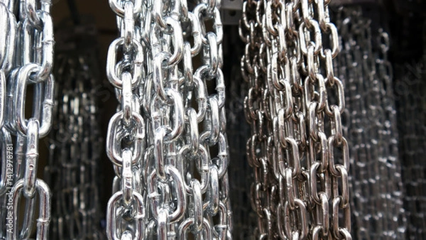 Obraz Close-up of many different chains hanging