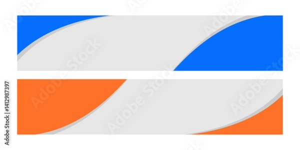 Obraz Abstract web banner template Set with copy space are. Horizontal banner for website design, Social Media Cover ads banner, flyer, sale, invitation card