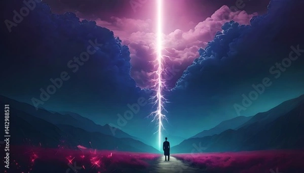 Fototapeta Lightning Path to the Beyond