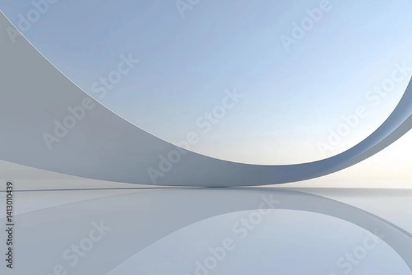 Fototapeta Abstract curve building square background
