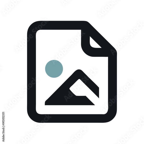 Fototapeta Image Icon – Media File and Gallery Representation Symbol