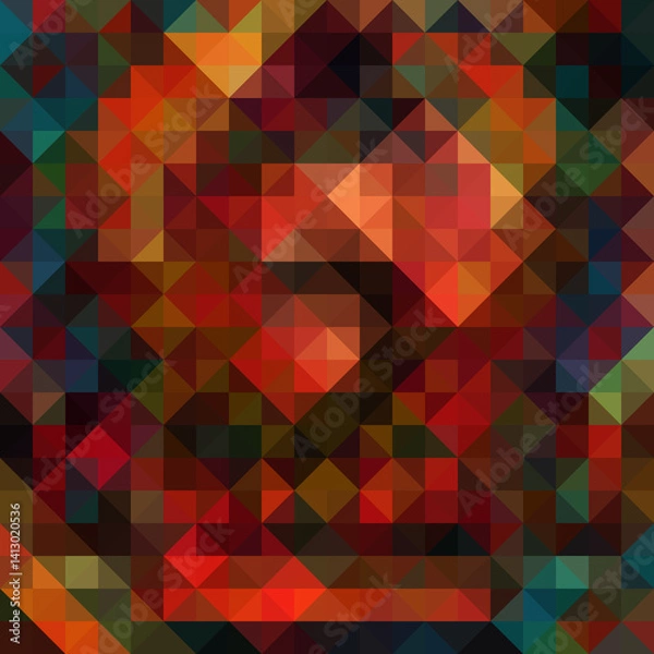 Fototapeta Colorful polygonal abstract background. Low poly effect. Polygon backdrop.