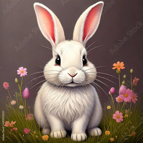 Obraz weißer Hase*