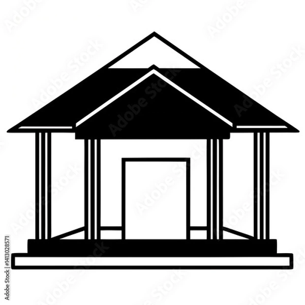 Obraz house on a white background