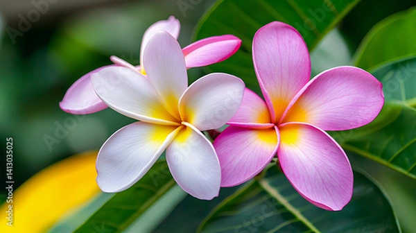 Obraz pink frangipani flower