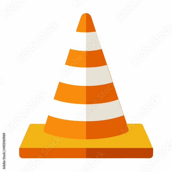 Obraz new traffic cone vector icon on white background