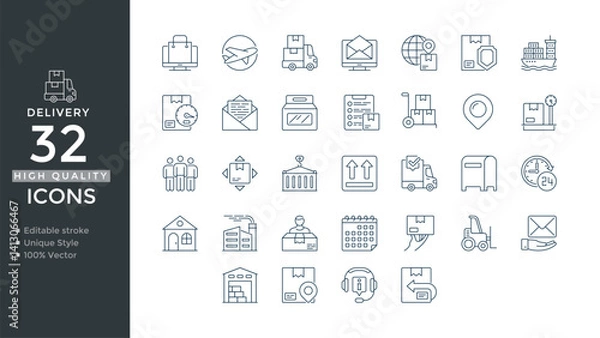 Obraz Delivery & Logistics Icon Set