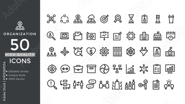 Obraz Organization Icon Set