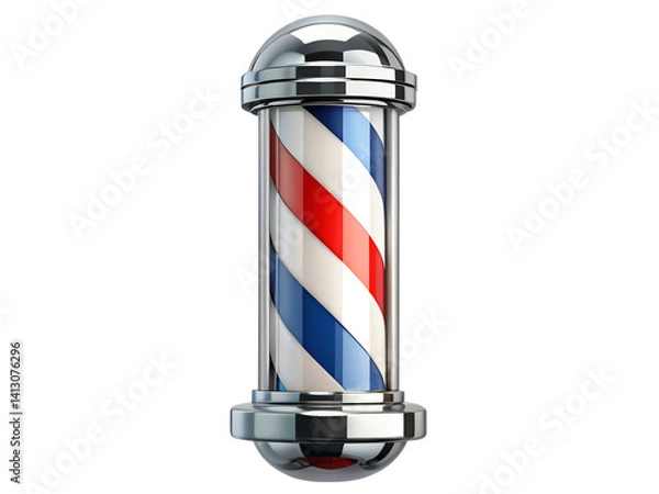 Obraz barber pole isolated on white