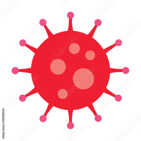 Fototapeta red virus cell