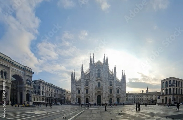 Obraz Milan Cathedral (Italian: Duomo di Milano) or Metropolitan Cathedral-Basilica of the Nativity of Saint Mary in Milan in sunny morning