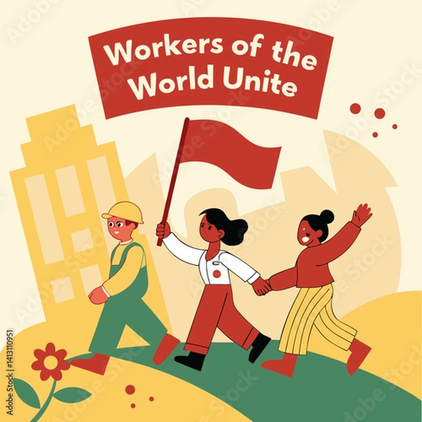 Fototapeta International Workers Day, celebrated on 1st May, honours the contributions and struggles of workers worldwide. Also known as Labor Day in many countries