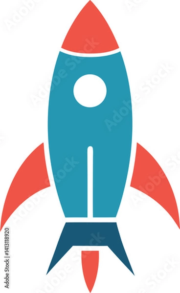 Fototapeta space rocket vector illustration
