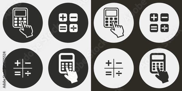 Fototapeta Calculator icon set.