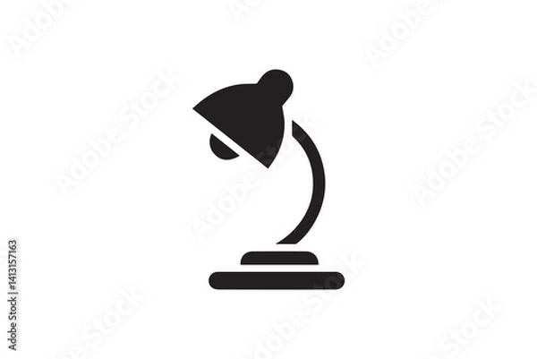 Obraz simple Table lamp silhouette icon vector isolated in white background	