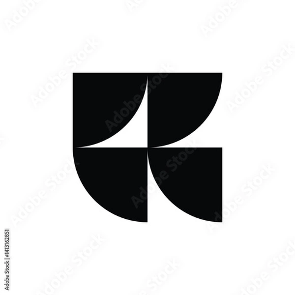 Obraz  abstract geometric shapes and grid