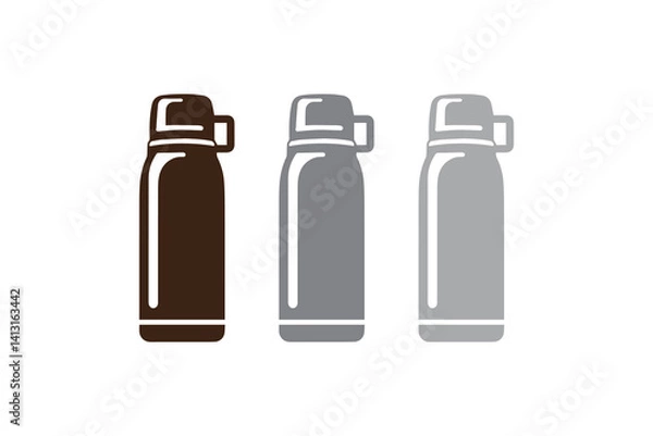 Obraz simple Thermos silhouette icon vector isolated in white background	