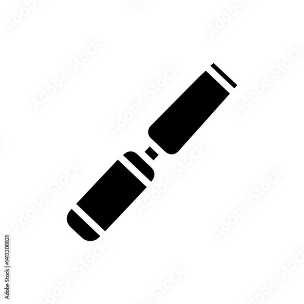 Fototapeta Chisel Icon Flat Style Black Solid Shape Minimal