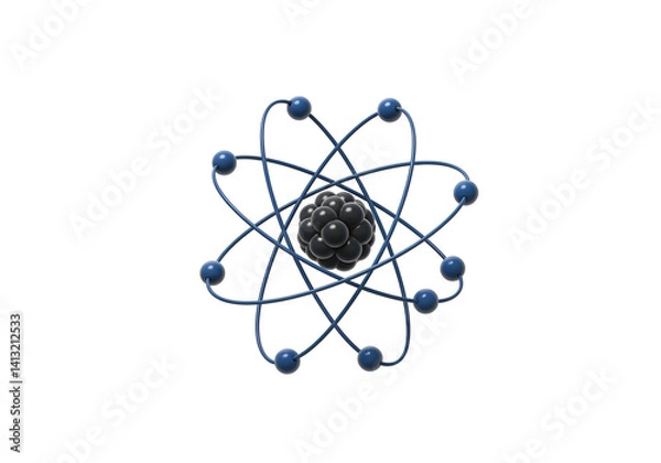 Obraz Stunning Atom Model: Science & Technology Abstract
