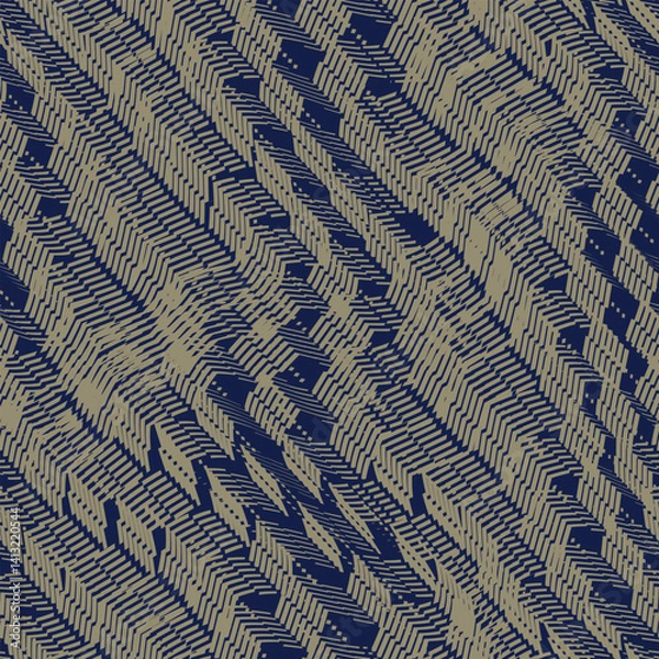 Obraz Error pattern. Glitch print. Fashion print Vector seamless pattern.